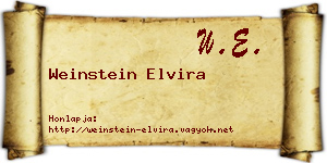 Weinstein Elvira névjegykártya